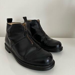 Vintage J.Crew Made in Italy Zip Boots Chelsea Women’s Sz 7,5 Black Y2K Aviator